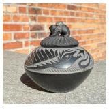 Joseph Lonewolf Santa Clara Pueblo Lidded Jar