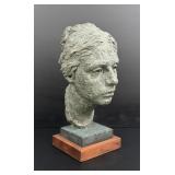 Mid Century Chalkware Head Bust
