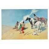 Frederic Remington The Smoke Signal Print