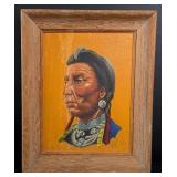 Bid Kling Indian Chief Painting