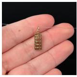 14k Gold Abacus Charm