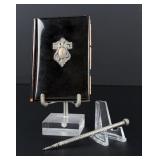 Victorian Sterling Silver Overlay Notebook
