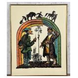Nina Krasovitova The Barter Linocut Print