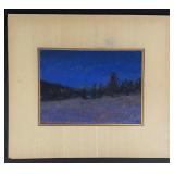 Dave Stout Full Moon in Glacier Park Pastel