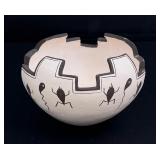Dolores Lewis Acoma Pueblo Kiva Frog Bowl