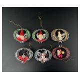 Shiny Brite Elf Pinecone Christmas Ornaments