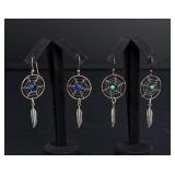 Navajo Dreamcatcher Sterling Silver Earrings
