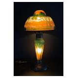 Daum Nancy French Cameo Glass Dresser Table Lamp