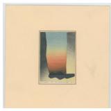 Ansei Uchima Space Curtain Woodblock Print