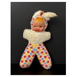 1950s Plastic Face Rabbit Baby Doll Plush