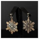 Sterling Silver Snowflake Earrings