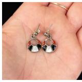 Zuni Sterling Silver Inlaid Earrings