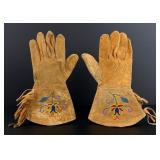 Plateau Native American Indian Beaded Gauntlets