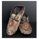 Alaskan Inuit Tlingit Beaded Moccasins
