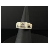 Alaskan Inuit Eskimo Scrimshaw Ivory Ring