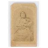 W.R. Cross Spotted Tail Indian Warrior CDV Photo