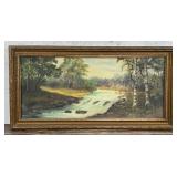 Antique Itinerant American Landscape Painting