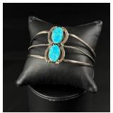 Navajo Sterling Silver Turquoise Bracelet
