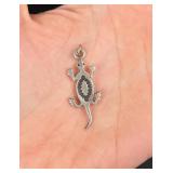 Navajo Sterling Silver Lizard Pendant Charm