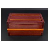 Custom Made Inlaid Wood Trinket Jewelry Box