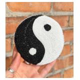 Yin Yang Beaded Pouch