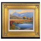 Jeff Walker Sunset over Red Lodge Valley Painting