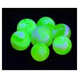 Set of Uranium Vaseline Glass Marbles
