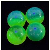 Set of Uranium Vaseline Glass Marbles