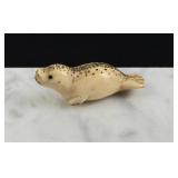 Alaskan Inuit Eskimo Ivory Carved Ivory Seal