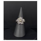 Israel Sterling Silver 14K Gold Flower Ring
