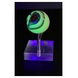 Uranium Glass Akro Agate Gear Shift Knob
