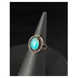 Navajo Sterling Silver Turquoise Ring