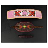 Blackfoot American Indian Beaded Hair Ornaments
