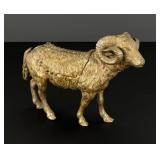 Victorian Bronze Sheep Ram Inkwell