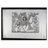 Jay Rummel Tatanka Yotanka Woodblock Print