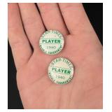 1940 Star Times Marble Tournament Player Pins