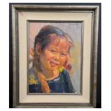 Nina Mikhailenko Indian Child Oil Painting