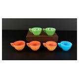 Akro Agate Toy Concentric Ring Cups