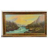 Glacier Park Montana Roadside Painting