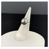 Hoffman Morpho Butterfly Wing Sterling Ring