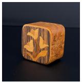Inlaid Birdseye Maple Wood Paperweight