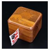 Custom Made Wood Inlaid Stamp Box