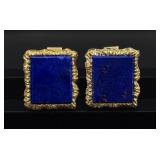 18K Gold Lapis Lazuli Cufflinks