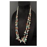 Santo Domingo Pueblo Heishi Fetish Necklace