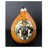 Janis Ghosthawk Hopi Pueblo Painted Gourd Box