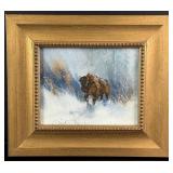 Monica Wiles Winter Buffalo Painting