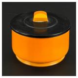 Art Deco Orange and Black Bakelite Box