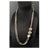Mid Century Puff Heart Necklace