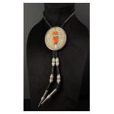 Richard Begay Navajo Sterling Silver Bolo Tie