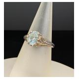 Kabana Sterling Silver Blue Topaz Ring